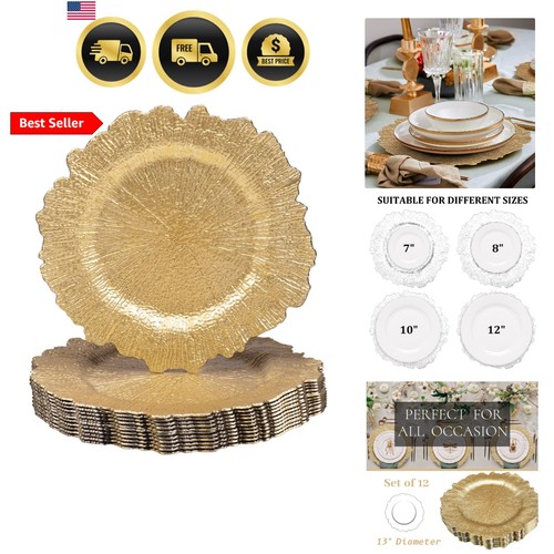 Gold charger plates round - gold, plates,