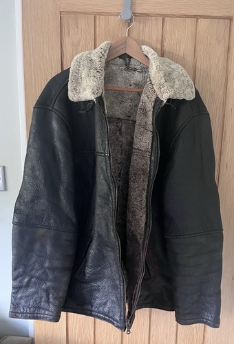Vintage leather shearling - vintage,