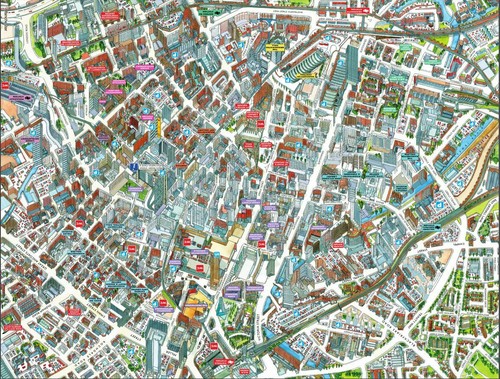 Cityscapes street map - map, of