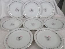 Empress China Dinner Plate Seyei Japan Pink Valley 505 Floral Silver Trim 8pcs