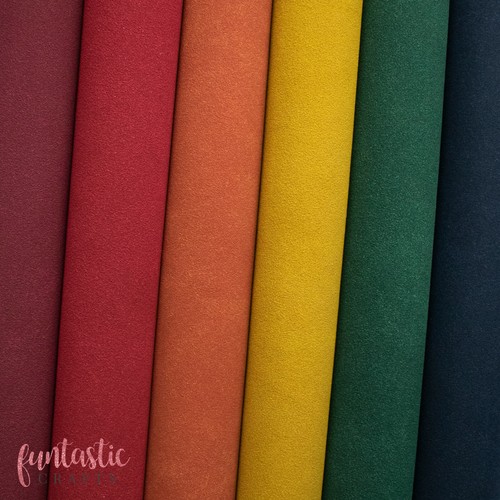 Faux suede leatherette fabric - faux,