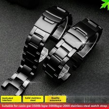 For casio g-shock GW-3500B/3000B/2500B/2000 Solid stainless steel watch strap