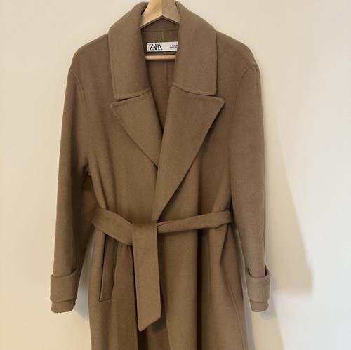 Zara women dark camel - camel, wool