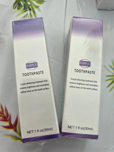 Purple toothpaste for teeth - purple,