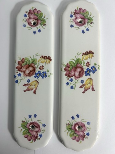 Vintage floral door plates - vintage,