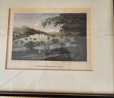 Cromford House Derbyshire an Original Engraving Hand Coloured c 1799 {alv}