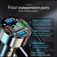 Car USB Charger 4 USB Port For
