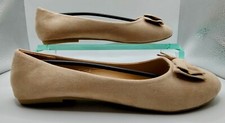 Bebo Luna Ladies Suede Ballet Flats In Beige Size UK 5