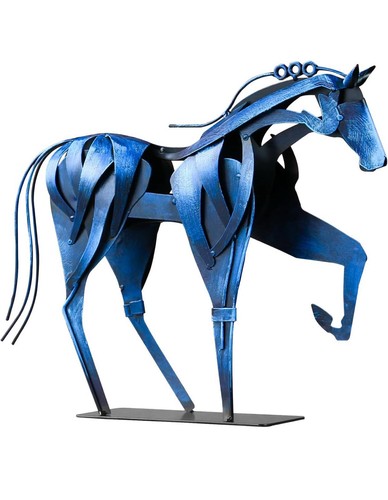 Metal horse decor - metal,
