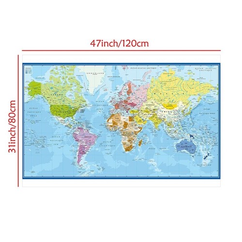 World map canvas - map, art