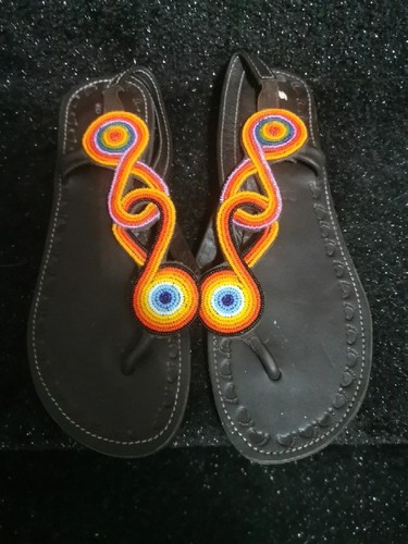 Ladies leather maasai - ladies, sandals