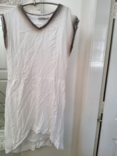 Tk Maxx Sandwich White & Grey Summer Dress Size 14/42