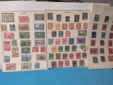  3 x CANADA ALBUM PAGEs OF 76 GOOD USED   Old STAMPS QV - KG6