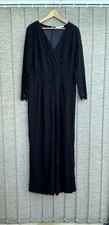 BODEN Jumpsuit Black Lace Faux