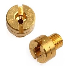 Motorcycle main jet, Mikuni carburettors (round slot head, brass) range of sizes