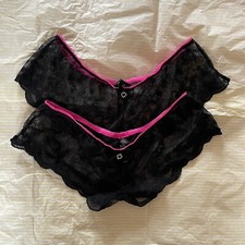 Black Lace Knickers style Kate by Frilly Intimates Size 14