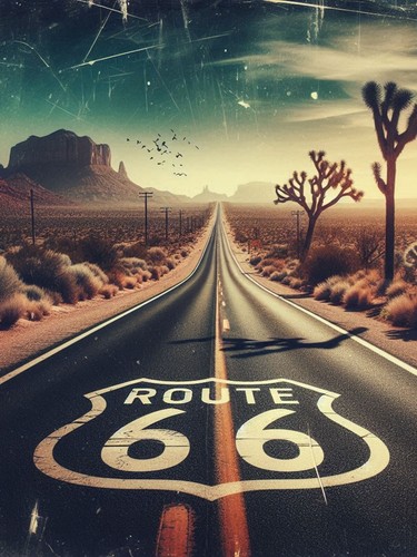 Route usa vintage metal - route,
