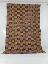 Vintage African Handwoven Kente Cloth Multicolor Textile 250x165cm