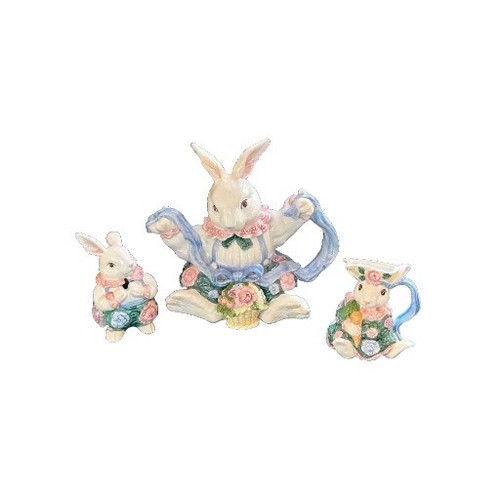 Fitz floyd stamped bunny - &,
