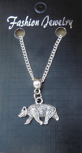 Polar bear pendant necklace - bear,