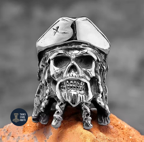 Pirate ring skull blackbeard - skull,