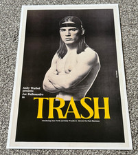 Rare Art Book Picture 70's Film Movie Poster Trash Andy Warhol  Joe Dallesandro