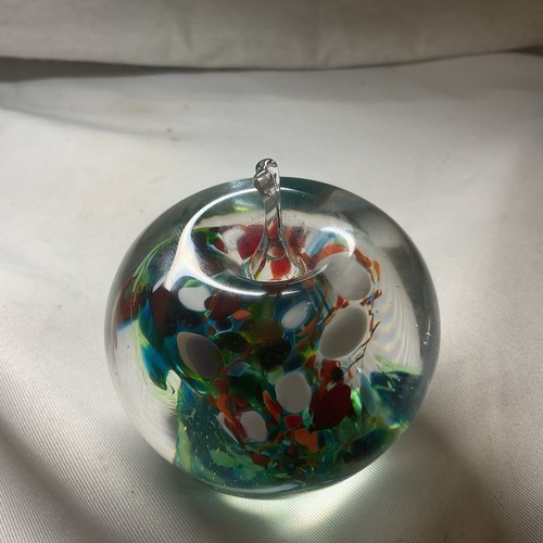 Solid art glass paperweight - art,
