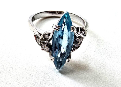 Vintage 18k white gold stern - 18k,