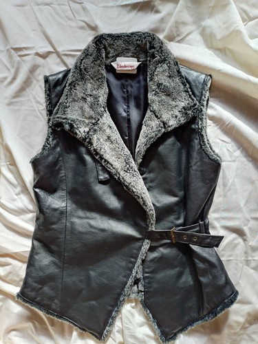 Vintage black genuine leather - vintage,