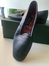 Church's Women’s slippers dark blue Mandarin  Leather Flats Size 37 37.5 or UK4