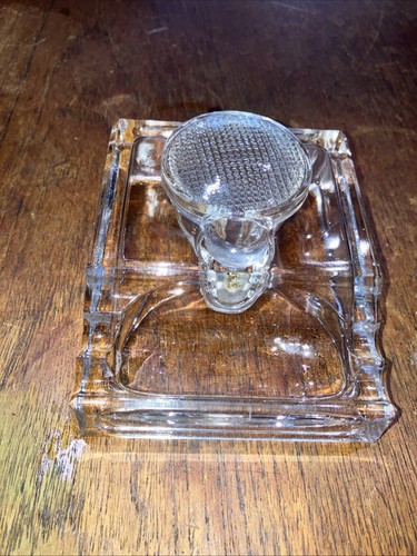 Antique heavy square glass ink - antique,