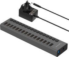 16 Port USB Hub 90W USB 3.0