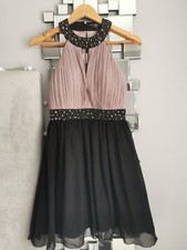 Little Mistress dress size 10 mini black, sequin