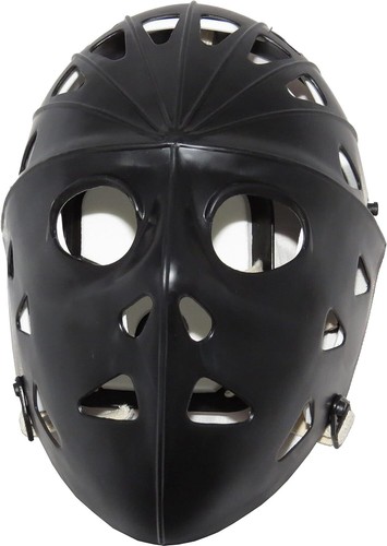 Black street hockey face - black,