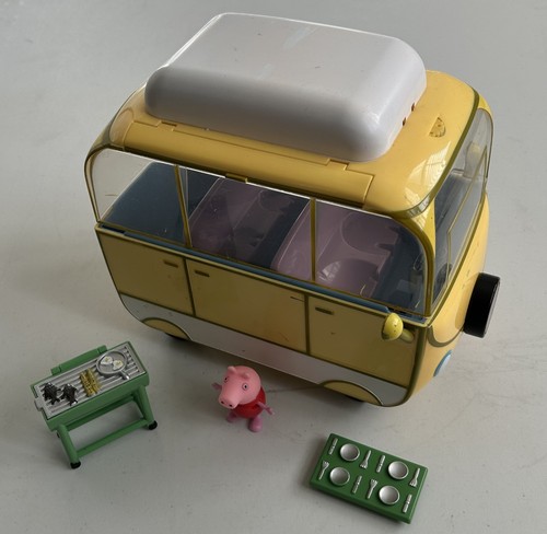Peppa pig yellow camper van - pig,