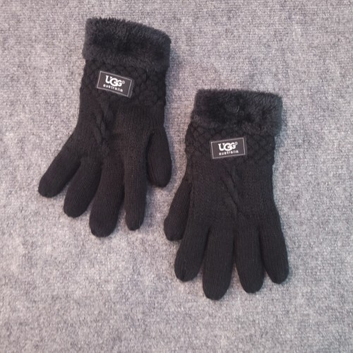 Ugg black knit gloves one - black,
