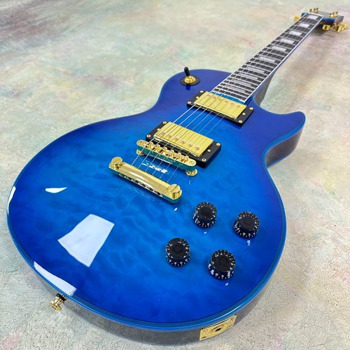 Blue quilted maple electric - quilted,