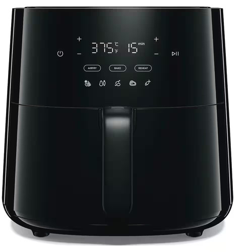Black air fryer with - 5.3,