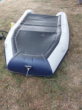 Rib dinghy , wave line  grey with oars and pump, grey and blue in colour, 