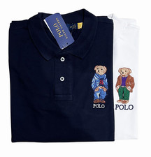 POLO RALPH LAUREN MEN T-SHIRTS NAVY BEAR EMBROIDRED S.SLEEVE