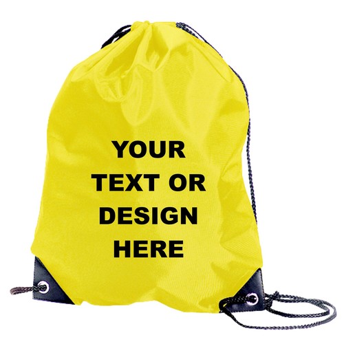 Personalised yellow drawstring - personalised,