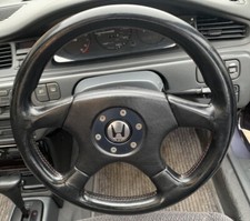 Honda Access MOMO F 1 RARE Leather Steering Wheel EE9 EG6 EK9 DC2 EG EDM JDM SiR
