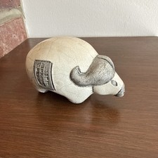 Raku Pottery Buffalo Figurine