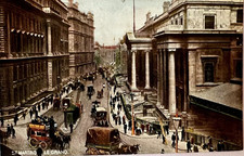 London St Martins Le Grand, Street Scene Horse & Carriage, Vintage Postcard