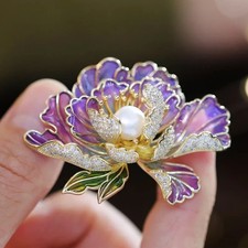 Gold Purple Peony Flower