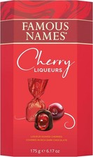 Famous Names Cherry Liqueurs 175g Dark Chocolate Gift -Christmas -Vegetarian