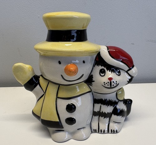 Lorna bailey snowman cat - &,