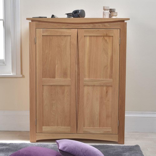 Solid oak large shoe - oak, storage