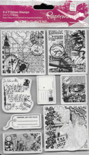 Papermania 5"x7" Around The World 2 Stamp Set for cardmaking, scrapbooking