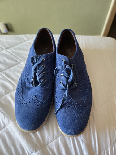 Mens blue suede shoes 7 - blue,